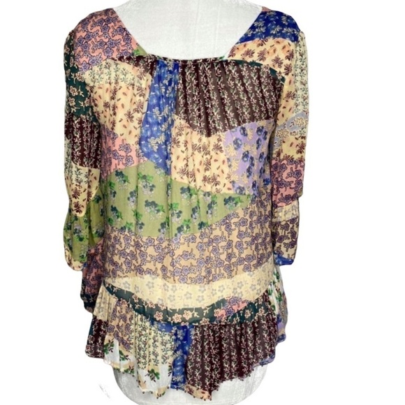 Floreat for Anthropologie Patchwork Blouse - Picture 2 of 8